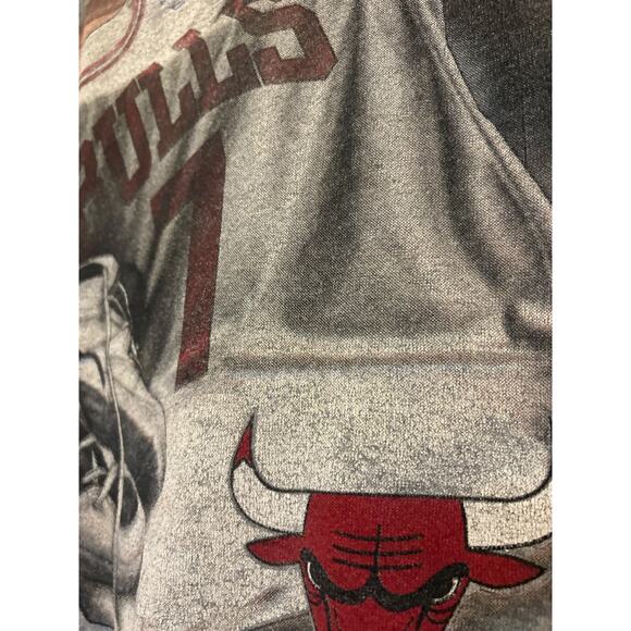 Vintage 90s Lee Sport Chicago Bulls Gray Sweater Size M Gold Embroidered Logo - Picture 5 of 10